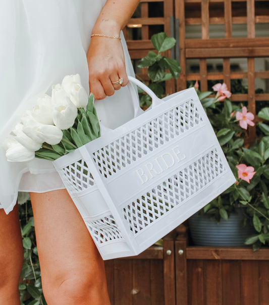 Bride Embossed Jelly Tote