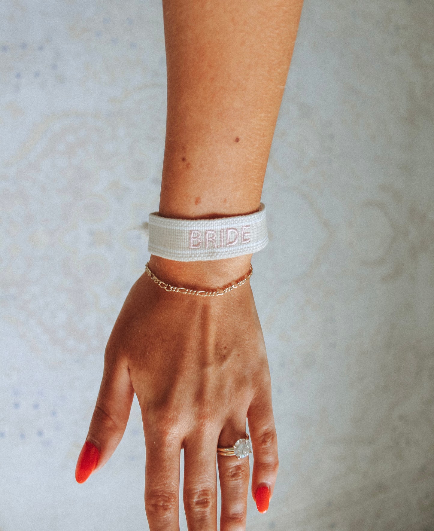 Bride Embroidered Tassel Bracelet