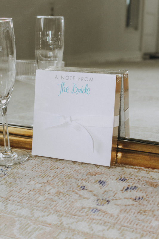 A Note From The Bride Luxe Notepad