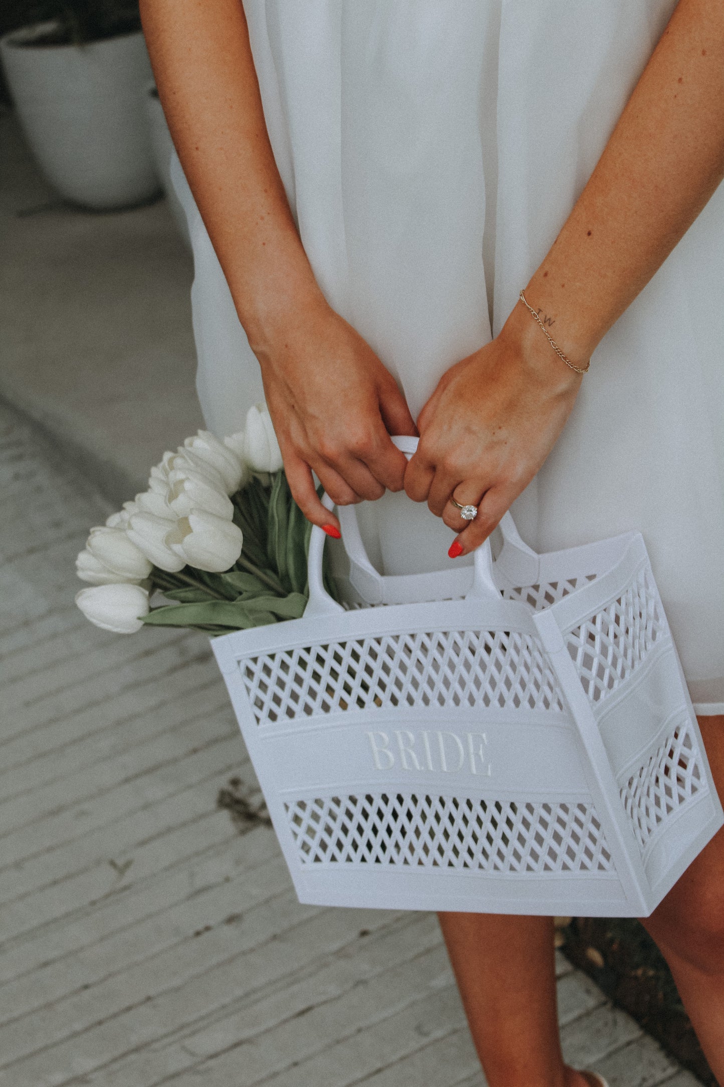 Bride Embossed Jelly Tote