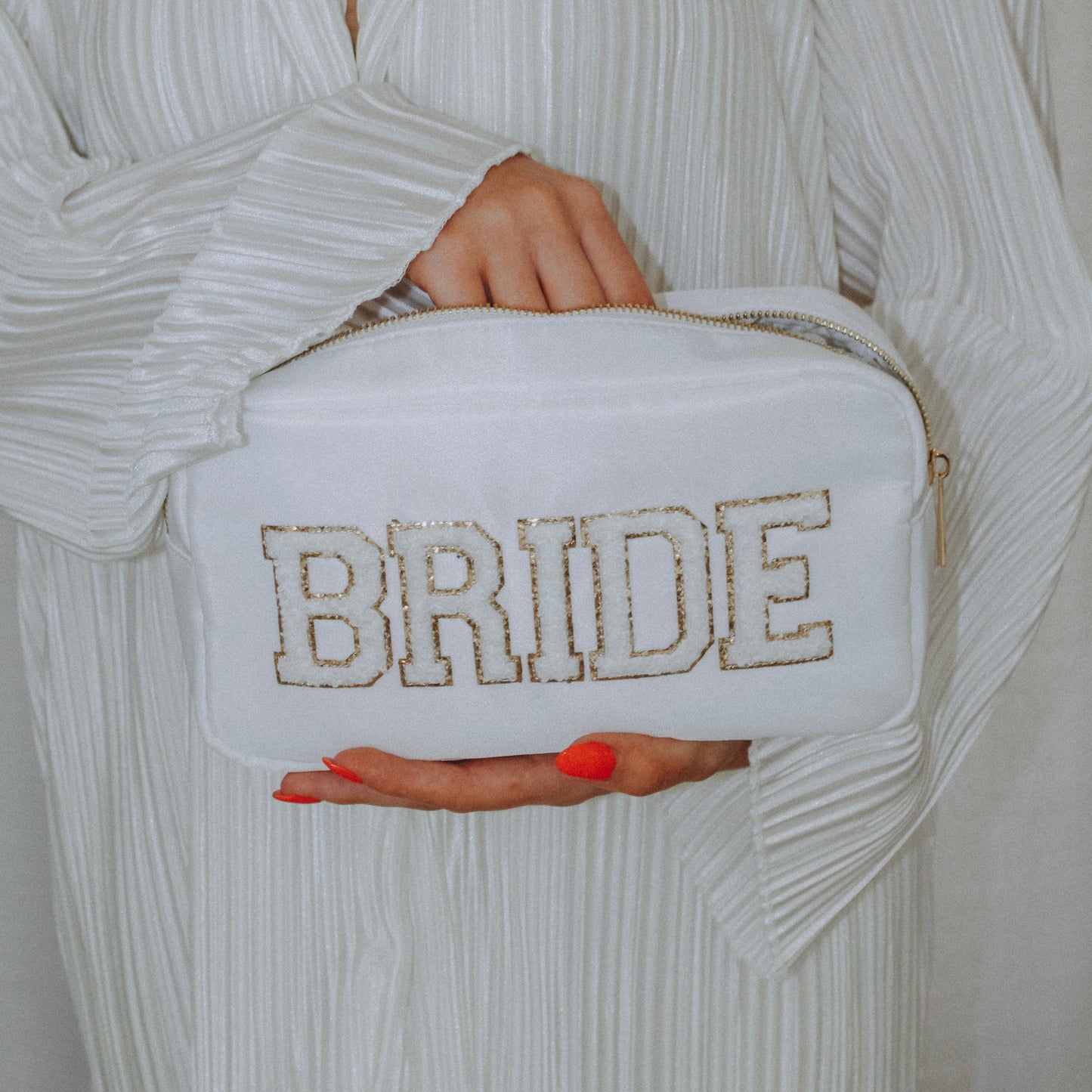 Bride Makeup Patch Bag | White Bride